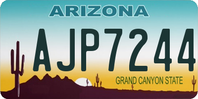 AZ license plate AJP7244