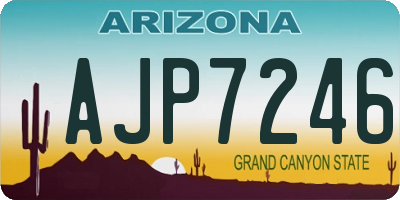 AZ license plate AJP7246