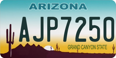 AZ license plate AJP7250