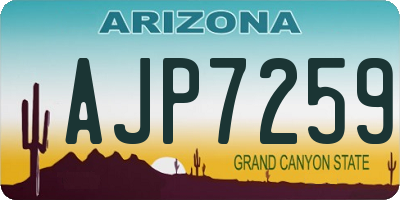 AZ license plate AJP7259