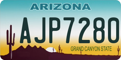 AZ license plate AJP7280
