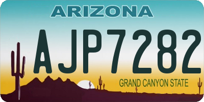 AZ license plate AJP7282