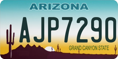 AZ license plate AJP7290
