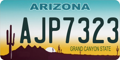 AZ license plate AJP7323