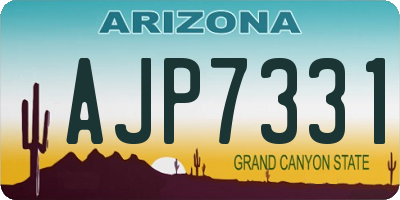 AZ license plate AJP7331