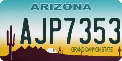 AZ license plate AJP7353