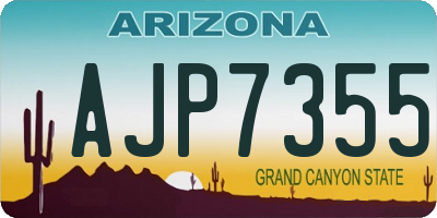 AZ license plate AJP7355