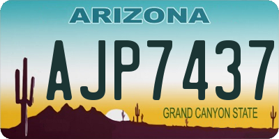 AZ license plate AJP7437