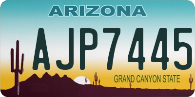 AZ license plate AJP7445