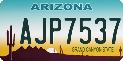 AZ license plate AJP7537