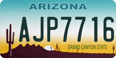 AZ license plate AJP7716
