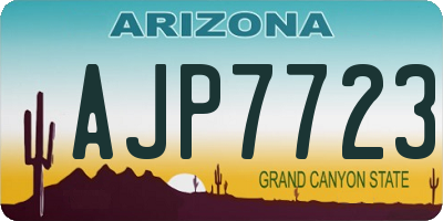 AZ license plate AJP7723