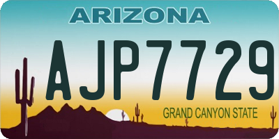 AZ license plate AJP7729