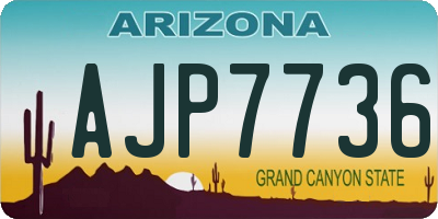 AZ license plate AJP7736