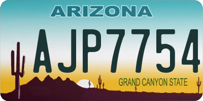 AZ license plate AJP7754