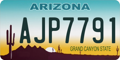 AZ license plate AJP7791