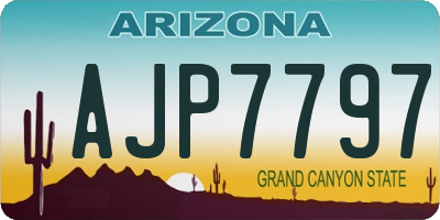 AZ license plate AJP7797