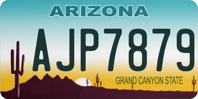 AZ license plate AJP7879