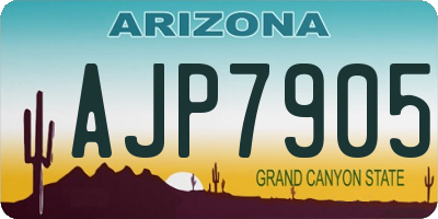 AZ license plate AJP7905