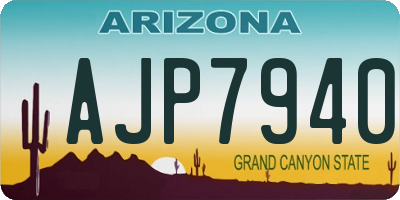 AZ license plate AJP7940