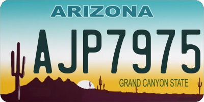 AZ license plate AJP7975