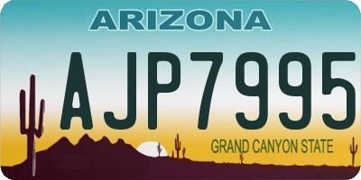 AZ license plate AJP7995