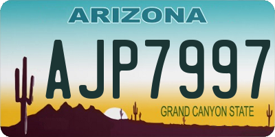 AZ license plate AJP7997