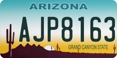 AZ license plate AJP8163