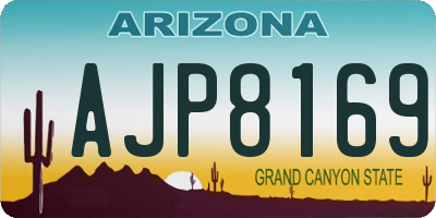 AZ license plate AJP8169