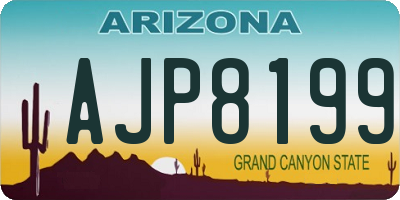 AZ license plate AJP8199