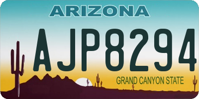 AZ license plate AJP8294