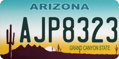 AZ license plate AJP8323