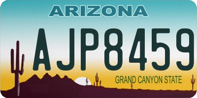 AZ license plate AJP8459
