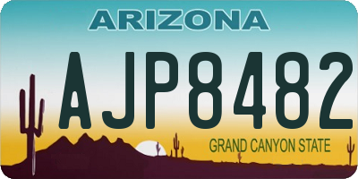 AZ license plate AJP8482