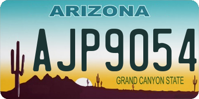 AZ license plate AJP9054