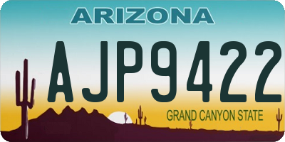 AZ license plate AJP9422
