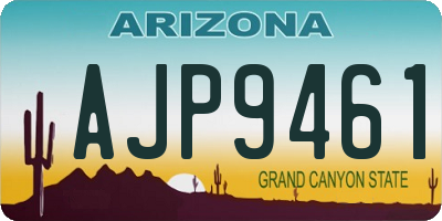 AZ license plate AJP9461