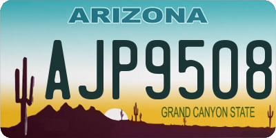 AZ license plate AJP9508