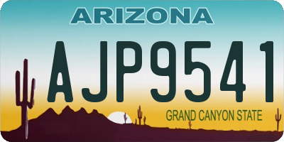 AZ license plate AJP9541