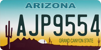 AZ license plate AJP9554