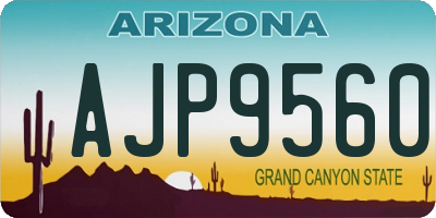 AZ license plate AJP9560