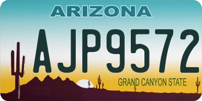 AZ license plate AJP9572