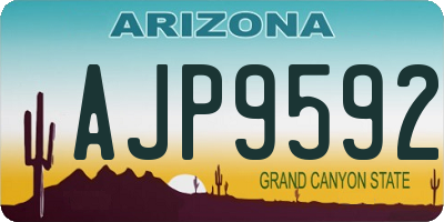 AZ license plate AJP9592