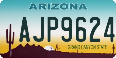 AZ license plate AJP9624
