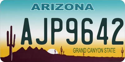 AZ license plate AJP9642