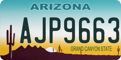 AZ license plate AJP9663