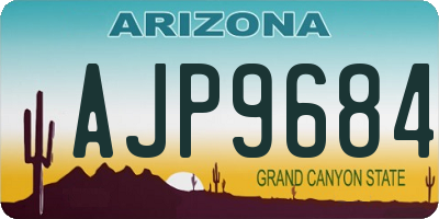 AZ license plate AJP9684