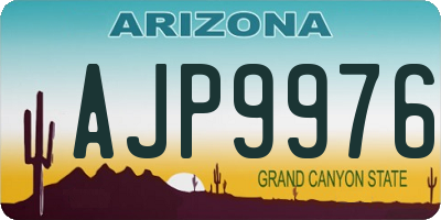 AZ license plate AJP9976