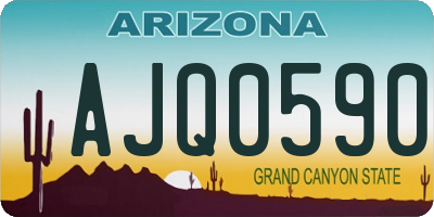 AZ license plate AJQ0590