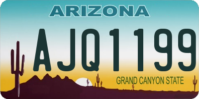 AZ license plate AJQ1199